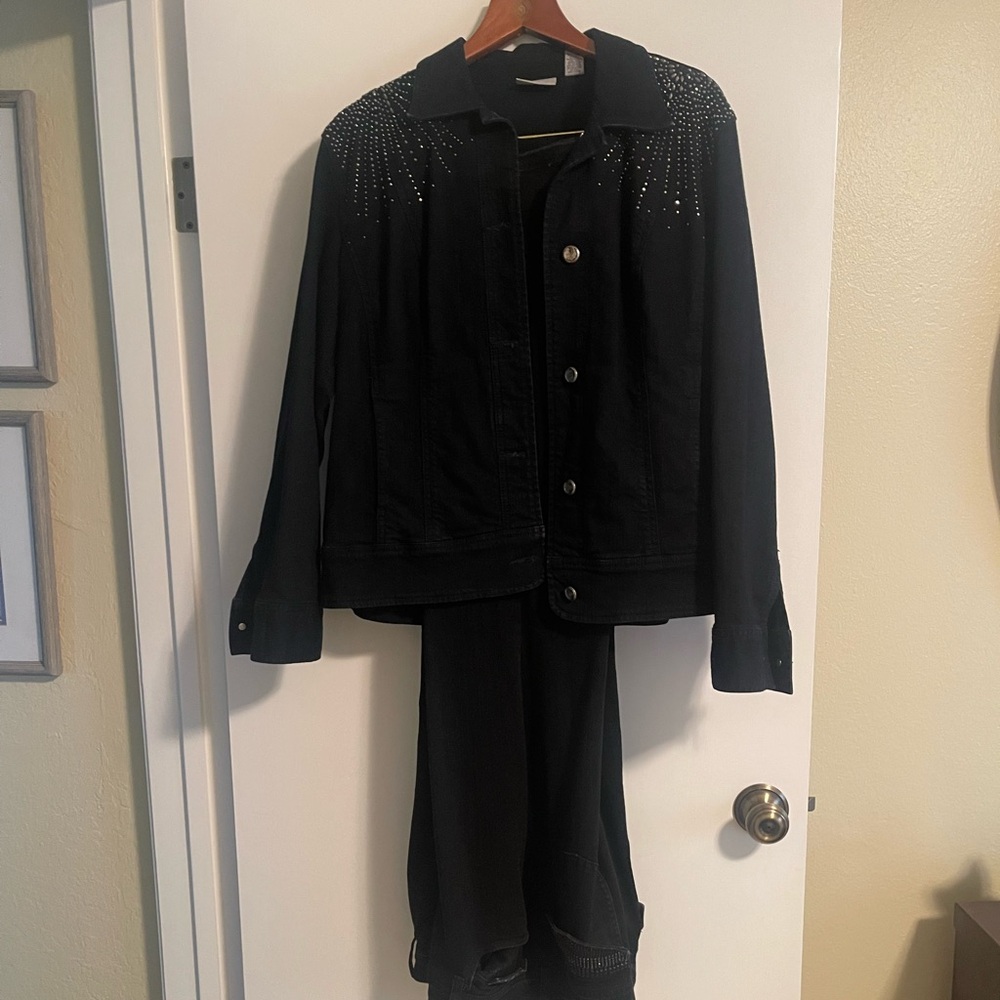 Chico's Black Studded Jumpsuit